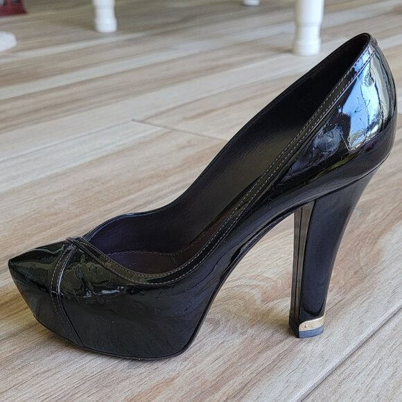 Louis Vuitton Bordeaux Tamara Amarante Monogram Patent Leather Platform Eur.38 - Picture 1 of 16